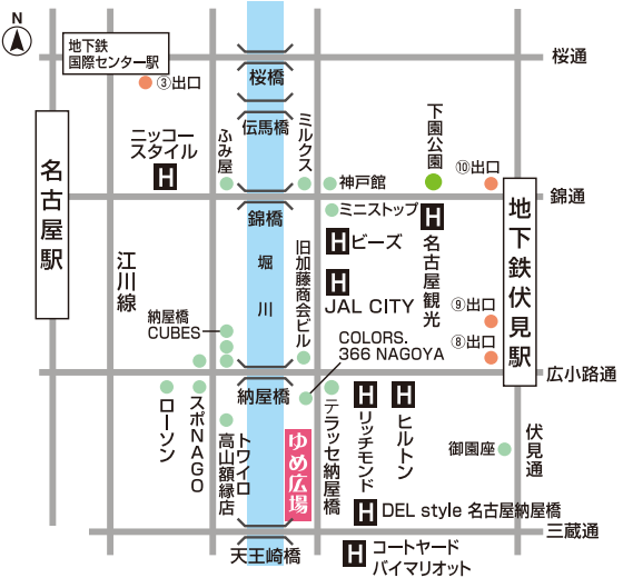 nayabashi map